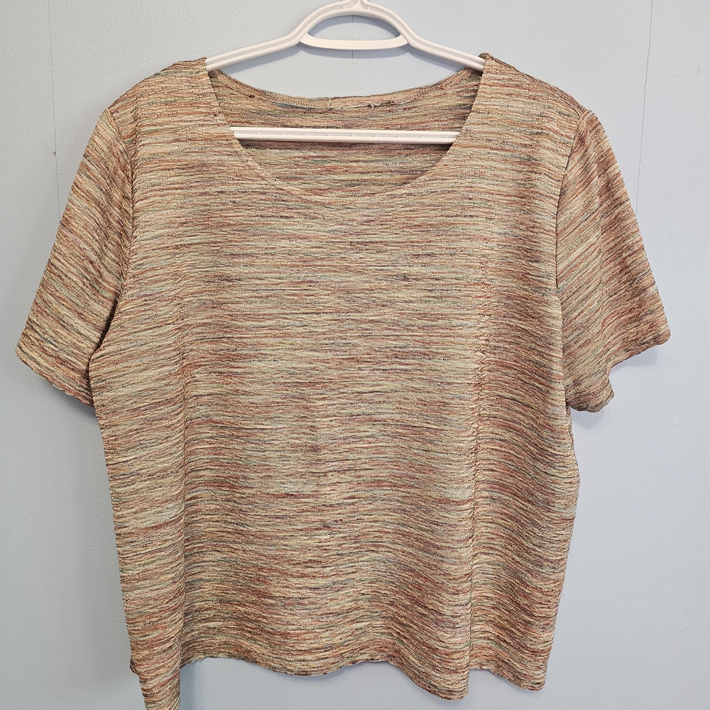 Striped Short Sleeve Women's Top